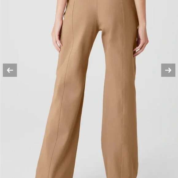 Alo Yoga High-Waist On Point Moto Trouser- Toasted Almond Medium - Picture 7 of 8